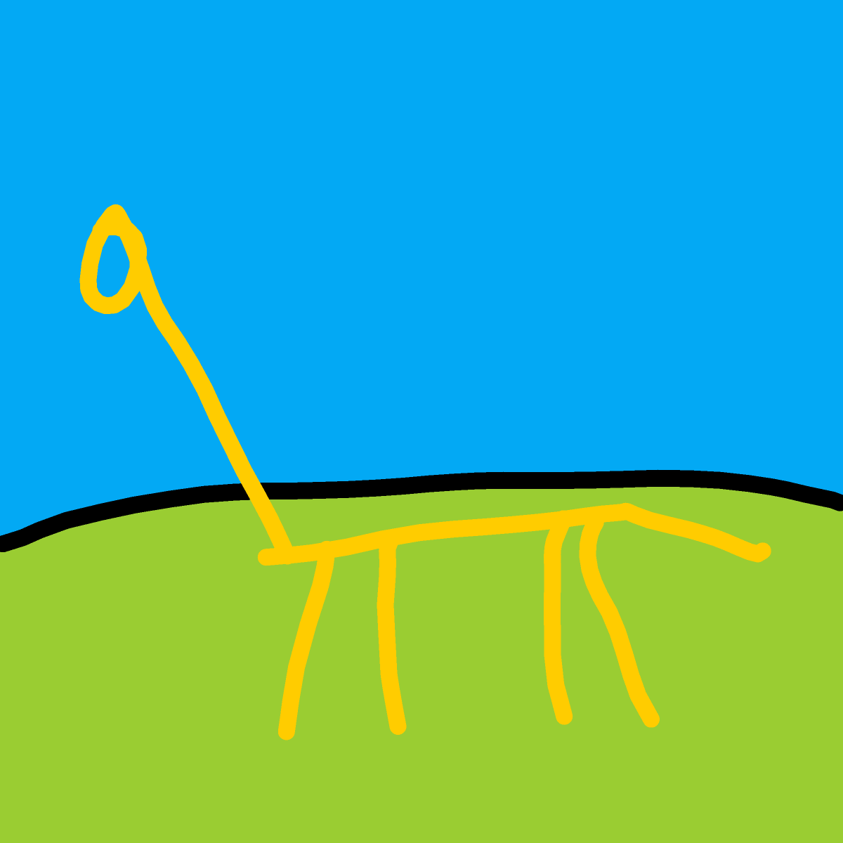 Giraffe drawing by pixel-fine-earth