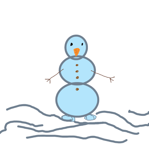 Snowman drawing by mely