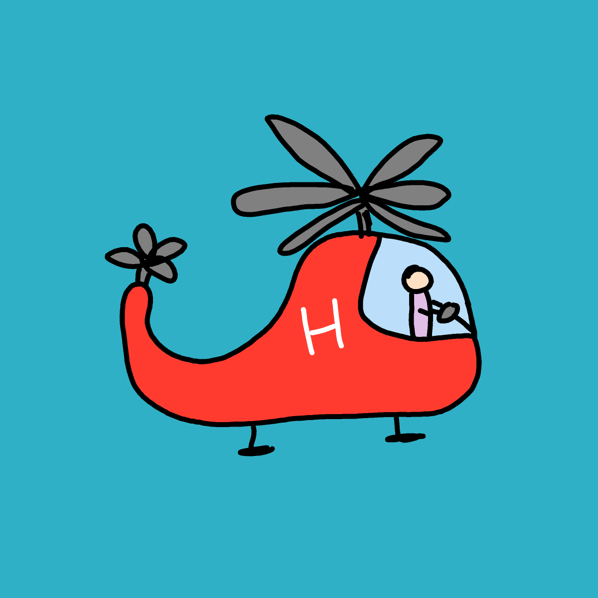 Helicopter drawing by conn0rr