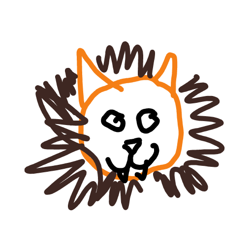 Lion drawing by Mrs O
