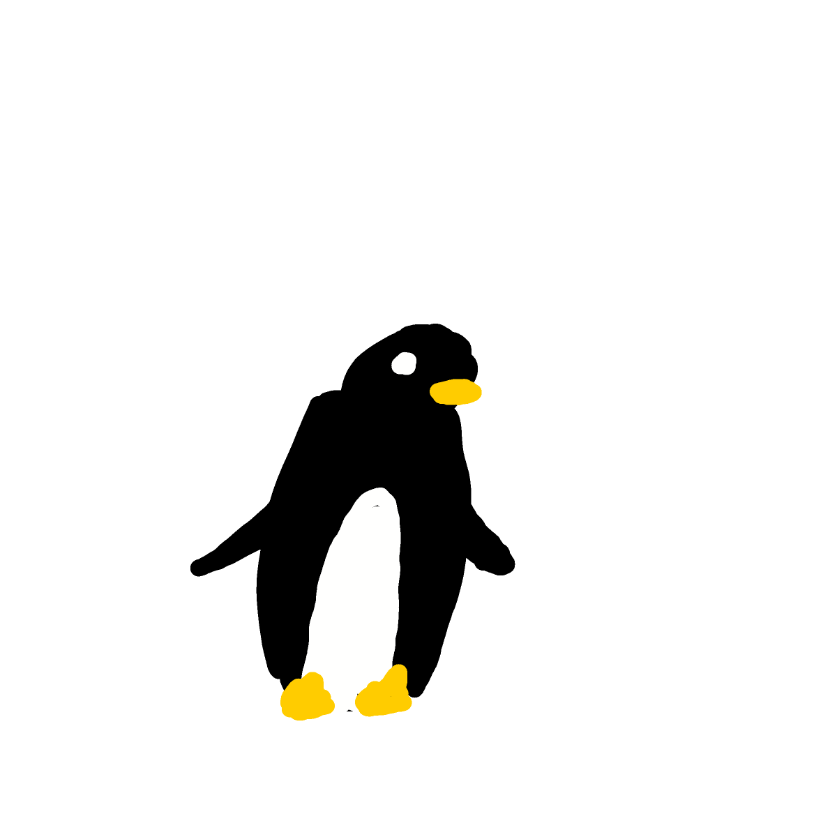 Penguin drawing by GhoulBeing