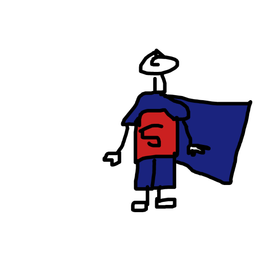 Superhero drawing by nyca