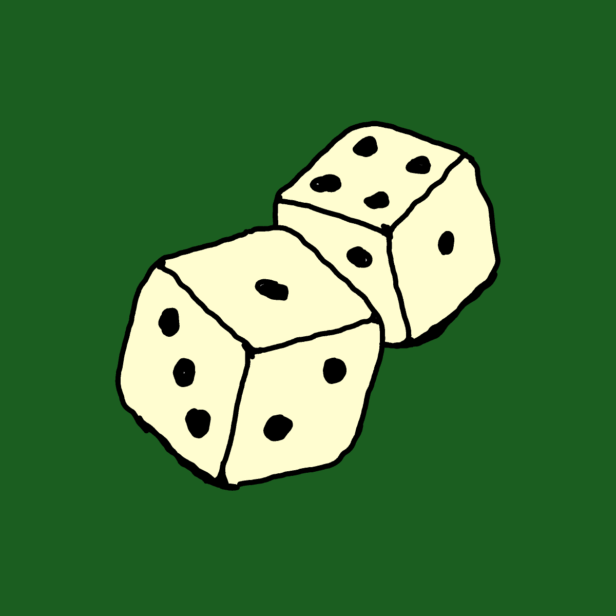 Dice drawing by Guardianoflives