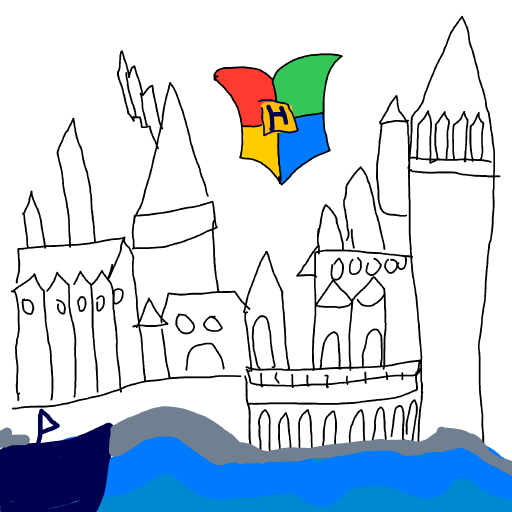 Hogwarts drawing by omega-coral-shape