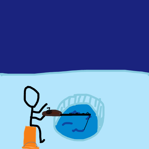 Ice Fishing drawing by clear-cyan-drive