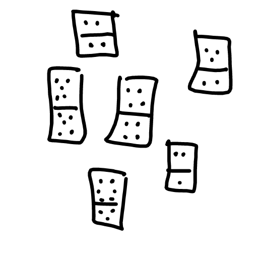 Dominoes drawing by harryw