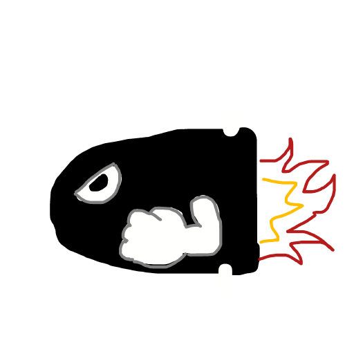 Bullet Bill drawing by wind-omega-elite