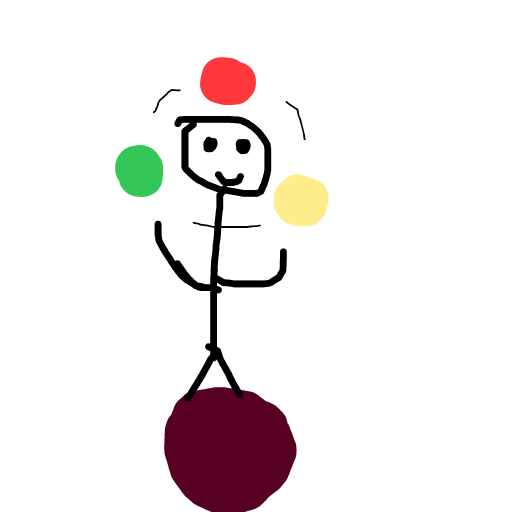Juggler drawing by edge-coal-earth