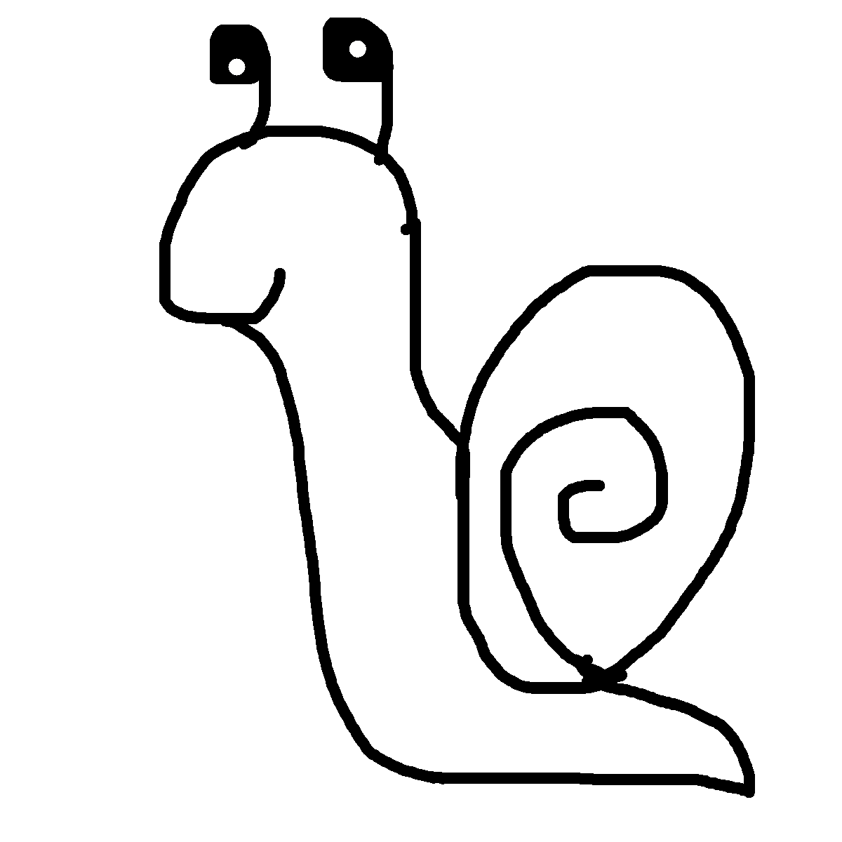 Snail drawing by mikestam195