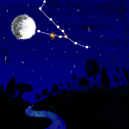 Constellation drawing by Bridgitte