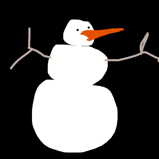 Snowman drawing by bia