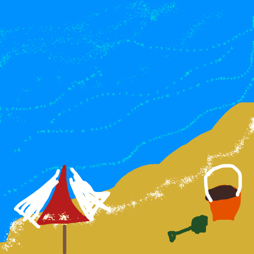 Beach drawing by nice-draw-designer
