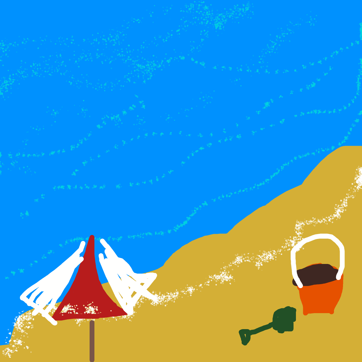 Beach drawing by nice-draw-designer