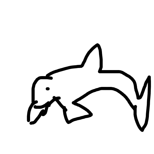 Dolphin drawing by aqua-hyper-doodler