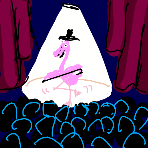 Dancing Flamingo drawing by just-ebony-code