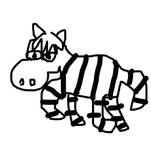 Zebra drawing by jopotihnik
