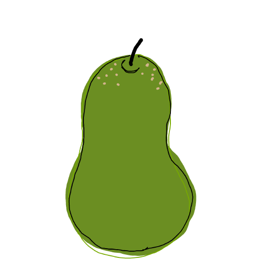 Pear drawing by moon-plus-guru