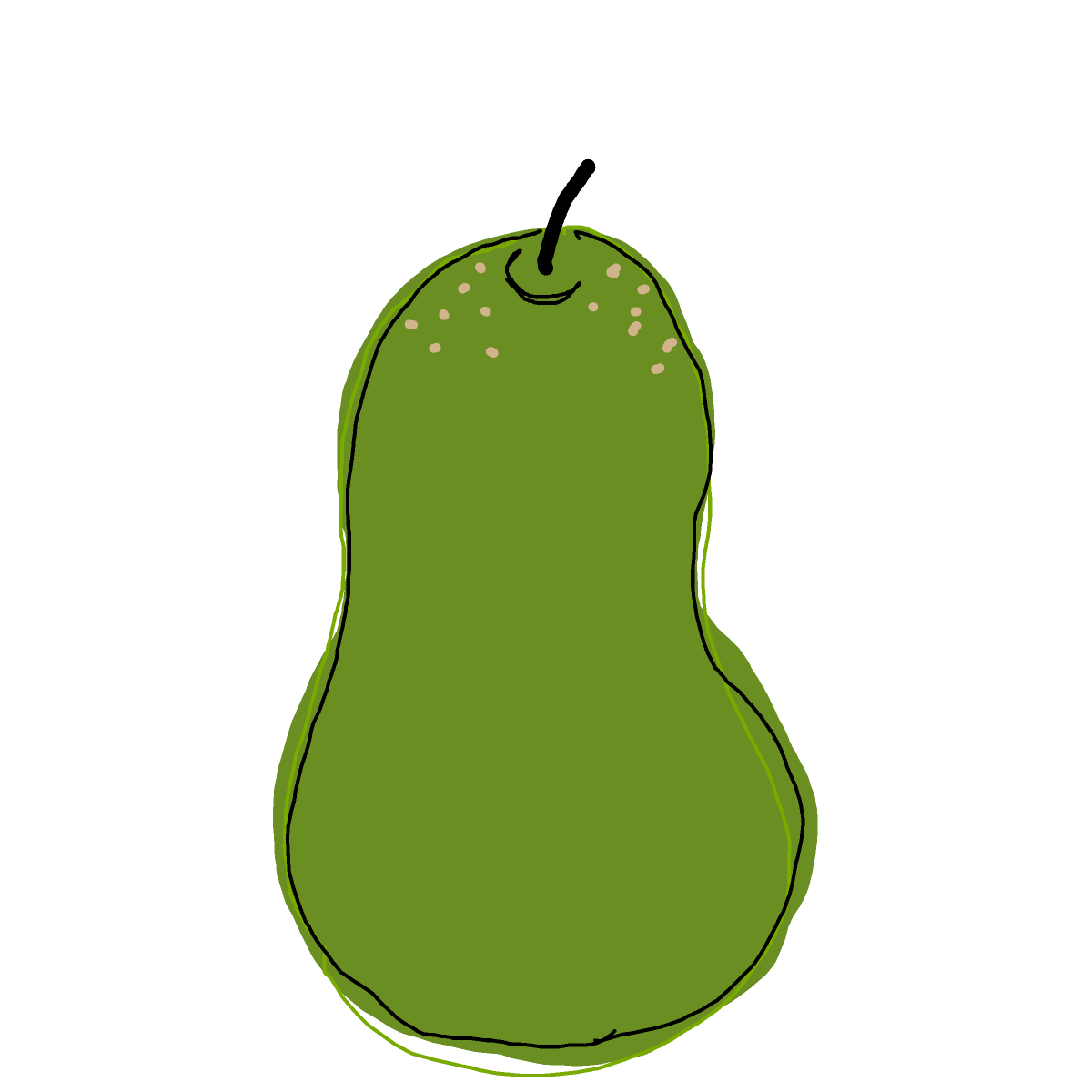Pear drawing by moon-plus-guru