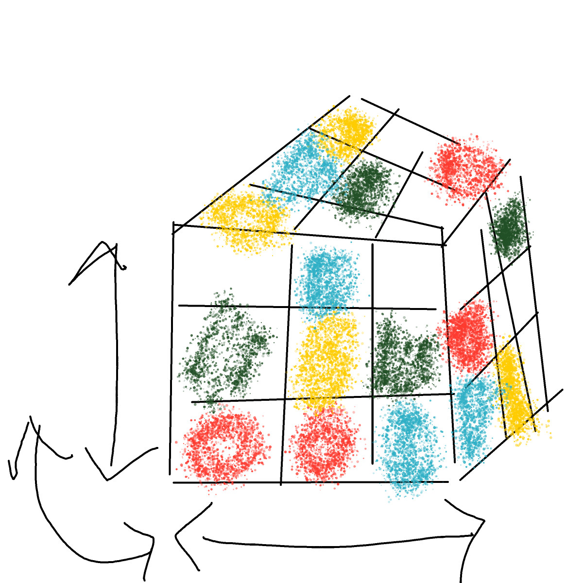 Rubik's Cube drawing by Shandi