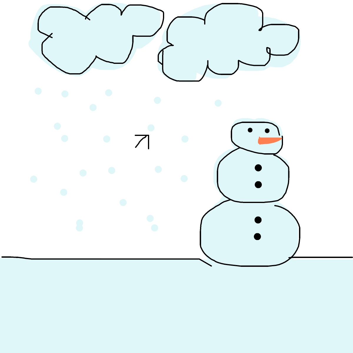Snow drawing by beksss