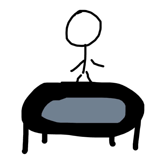 Trampoline drawing by bia