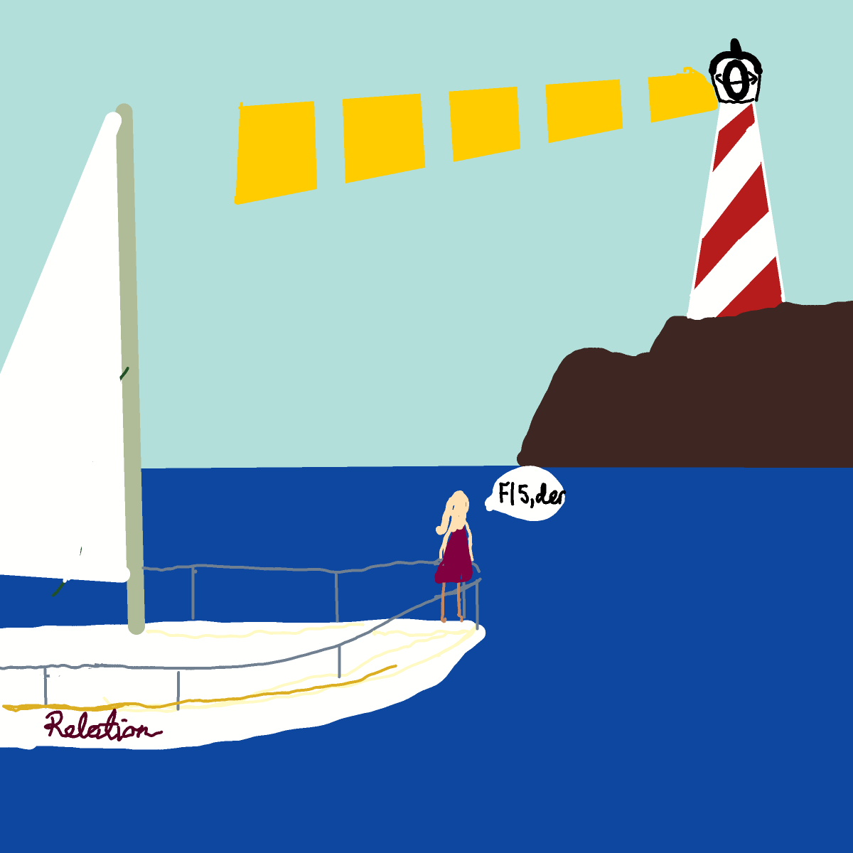 Lighthouse drawing by open-just-bard