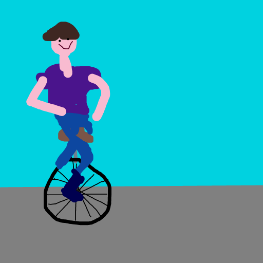 Unicycle drawing by nice-draw-designer