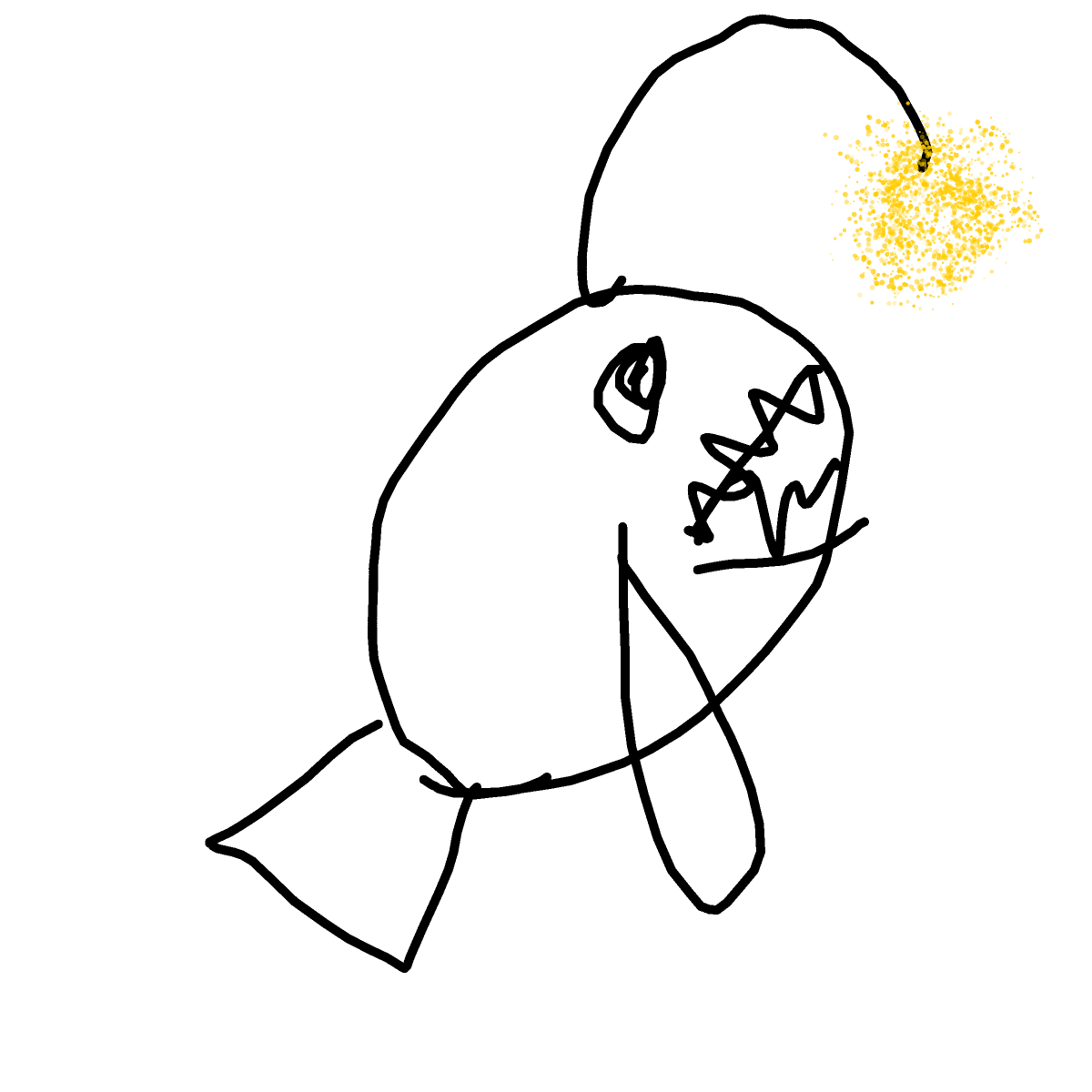 Anglerfish drawing by Bri3
