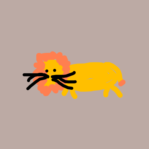Lion drawing by tee