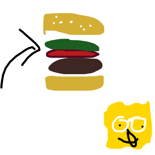 Krabby Patty drawing by gold-lucky-pro