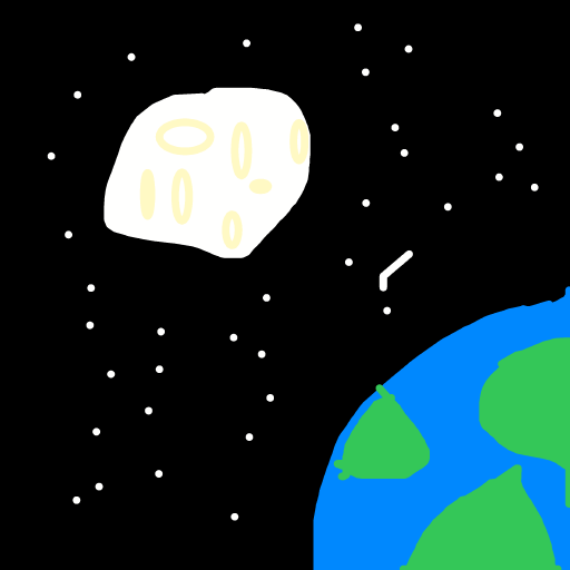 Moon drawing by kat-face