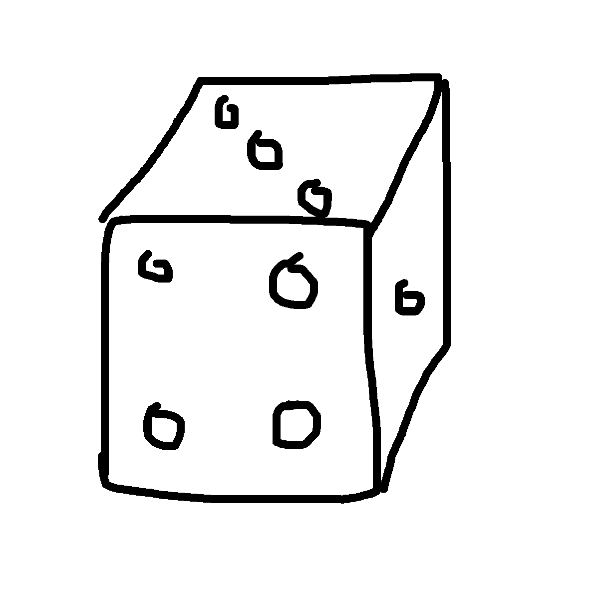 Dice drawing by mikestam195