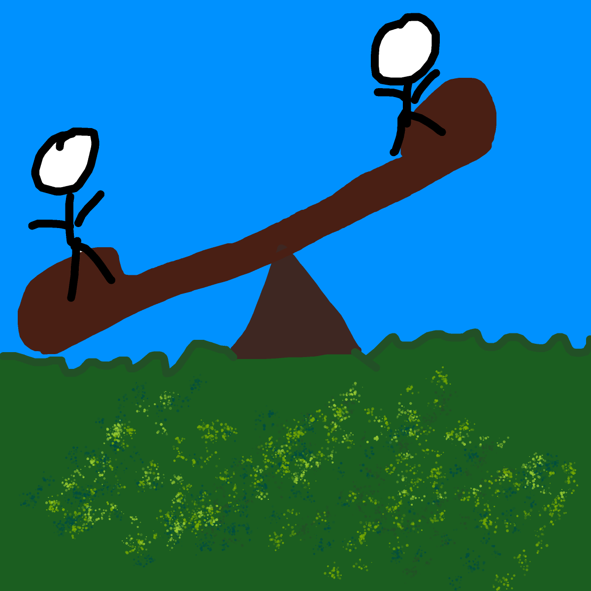 Seesaw drawing by gold-lucky-pro