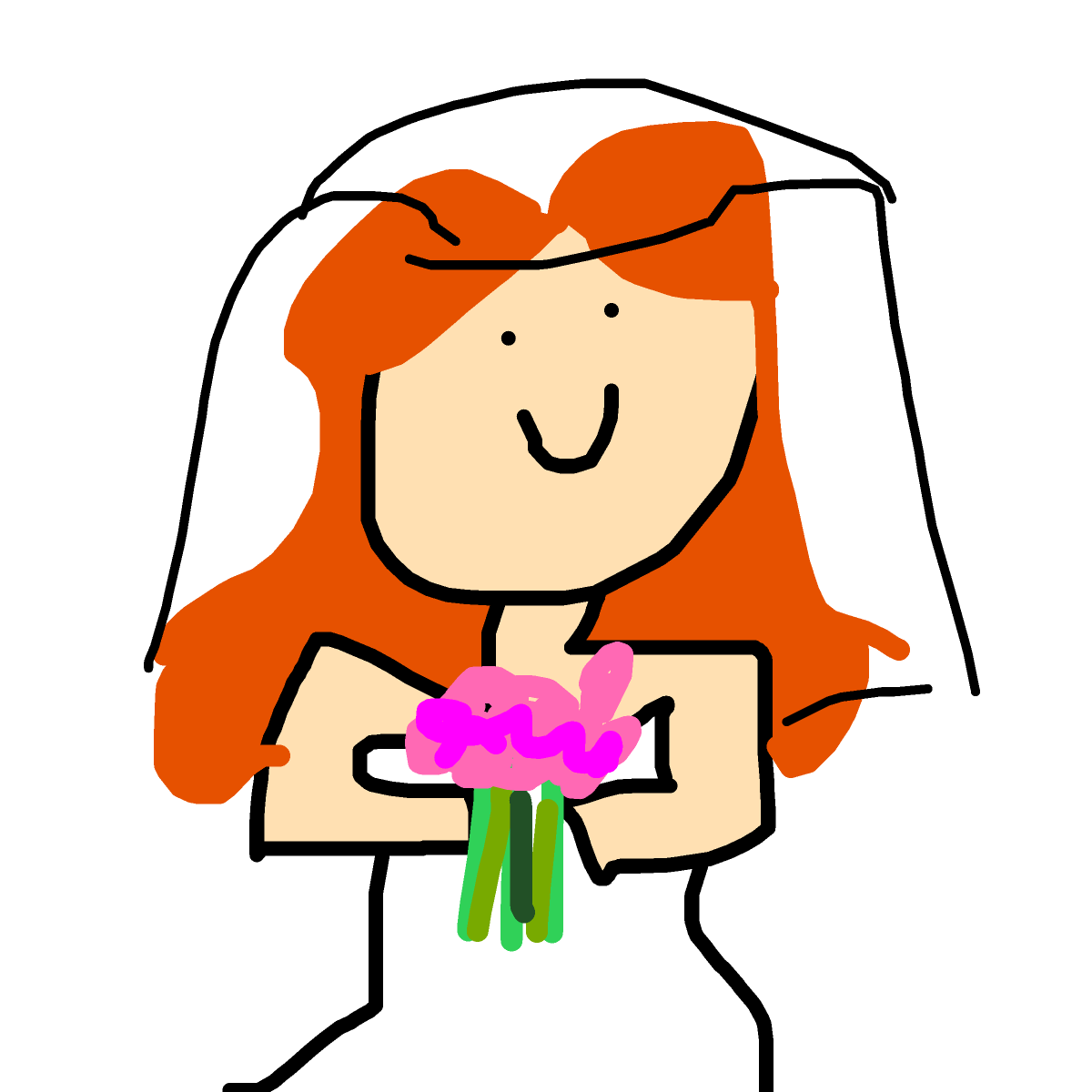 Bride drawing by tittychakras