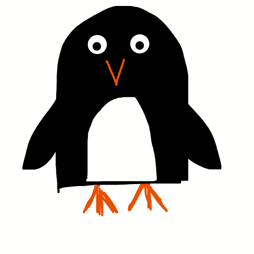Penguin drawing by cyan-star-wave