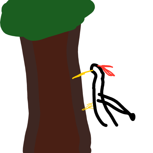 Woodpecker drawing by pearl-warm-king