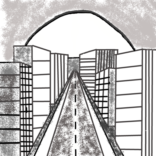 Skyline drawing by pinkpoo