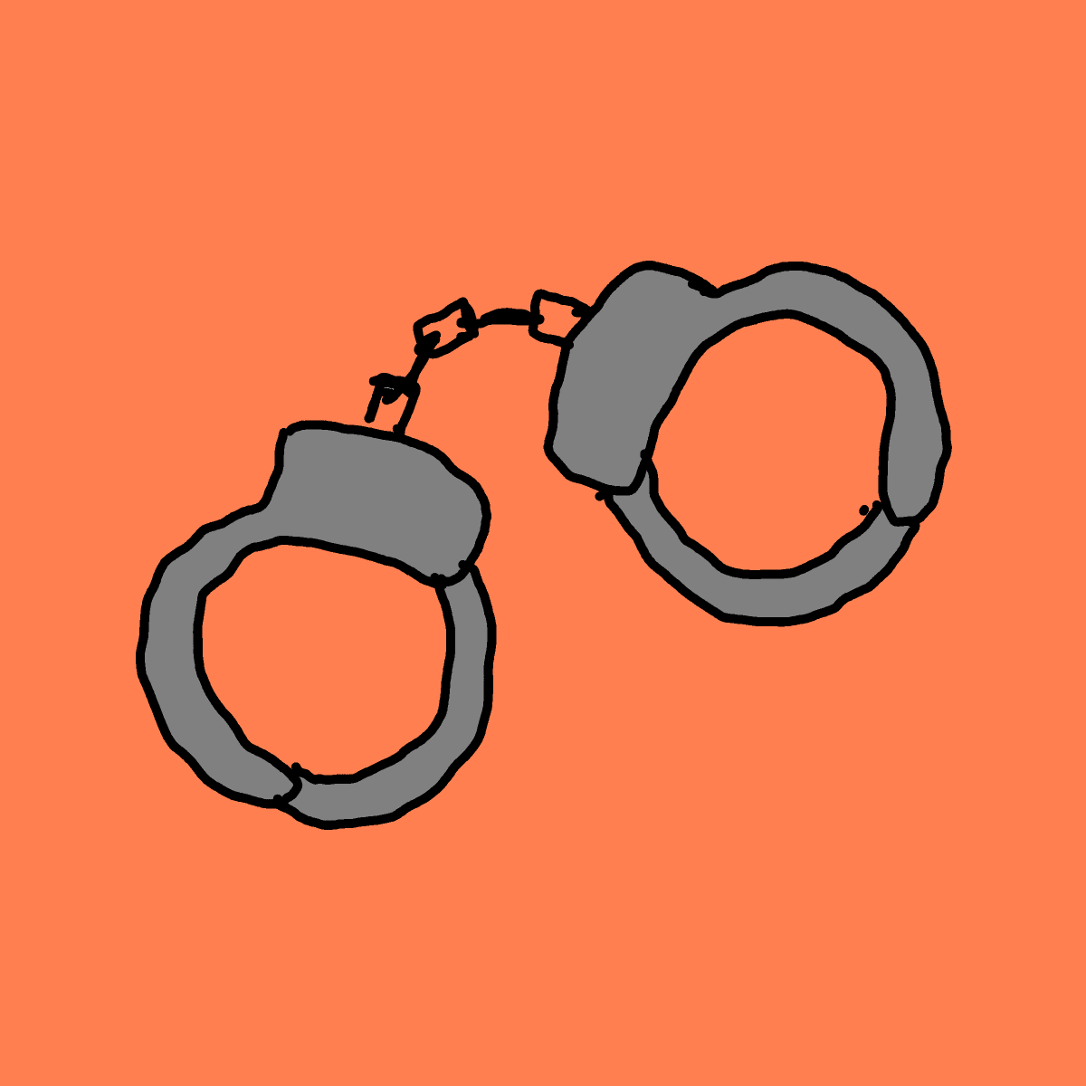 Handcuffs drawing by Guardianoflives