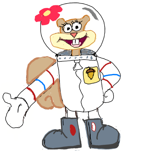 Sandy Cheeks drawing by manders