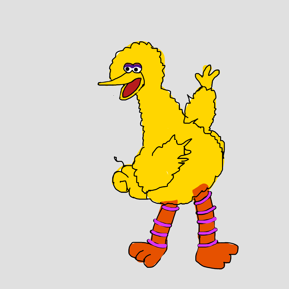Big Bird drawing by navy-fine-loom
