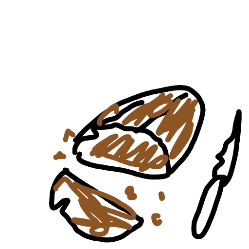 Bread drawing by Bubble