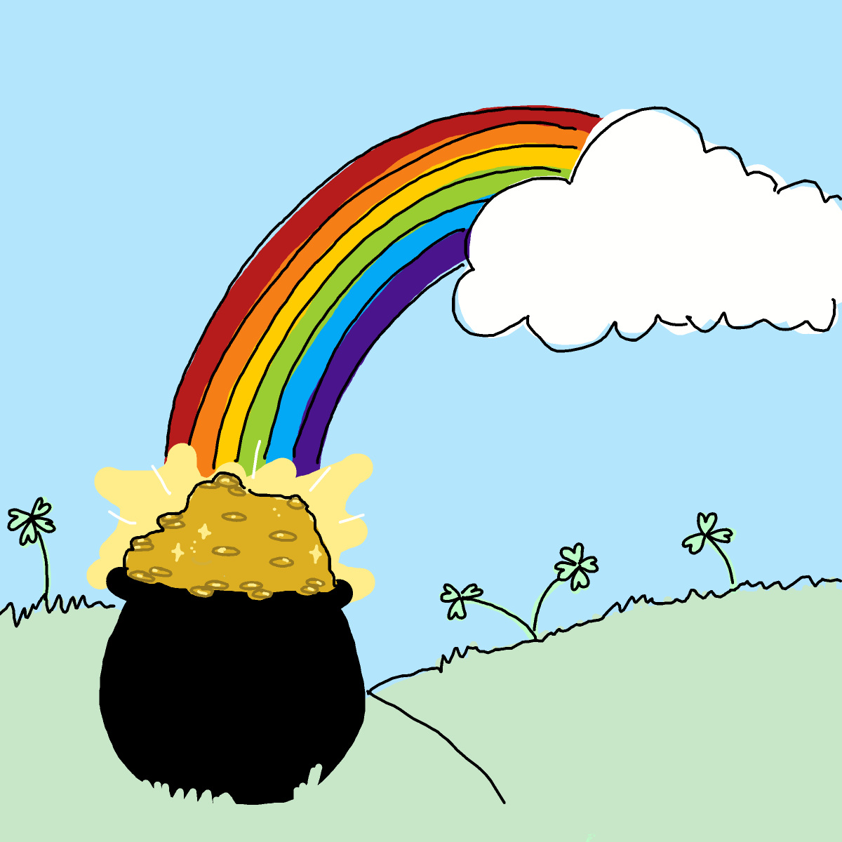 Pot of Gold drawing by gamma-coal-wheel
