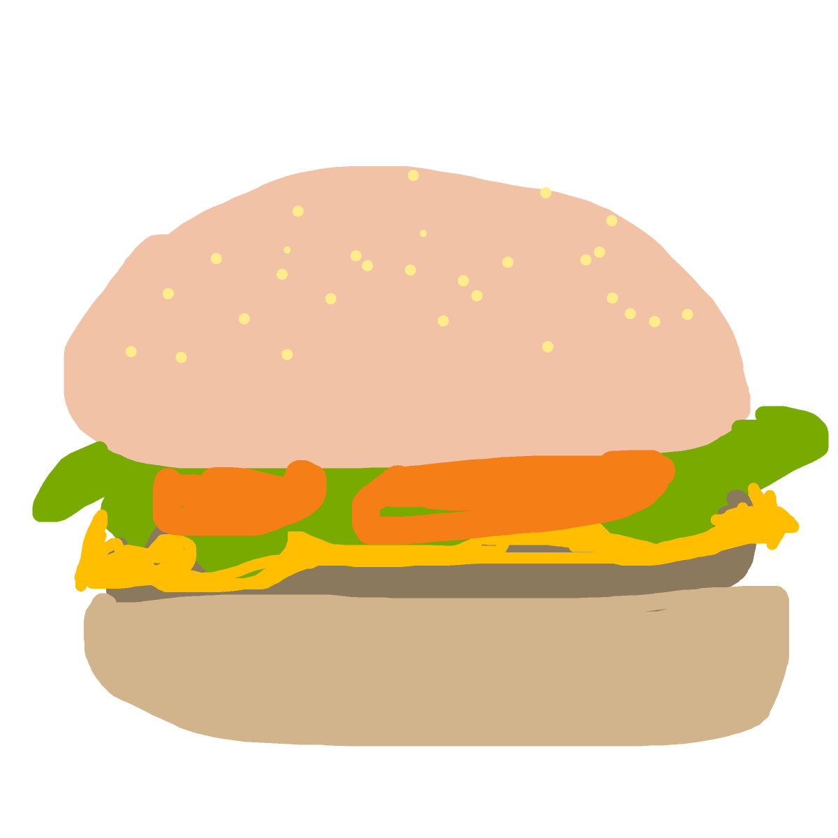 Burger drawing by thatladywhocooks
