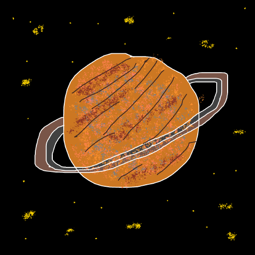 Saturn drawing by dan