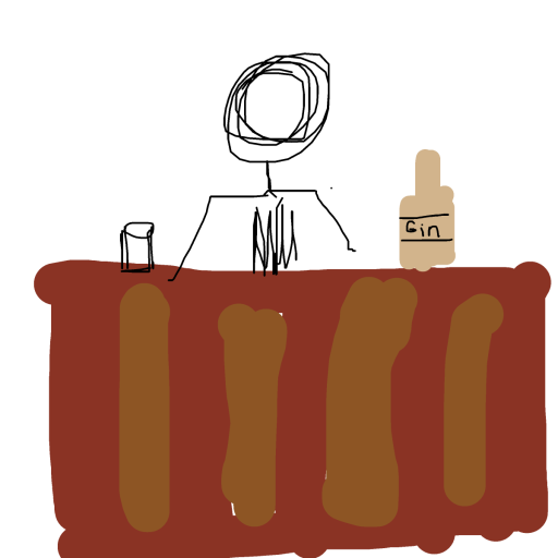 Bartender drawing by rare-huge-ninja