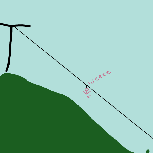 Zipline drawing by Shandi