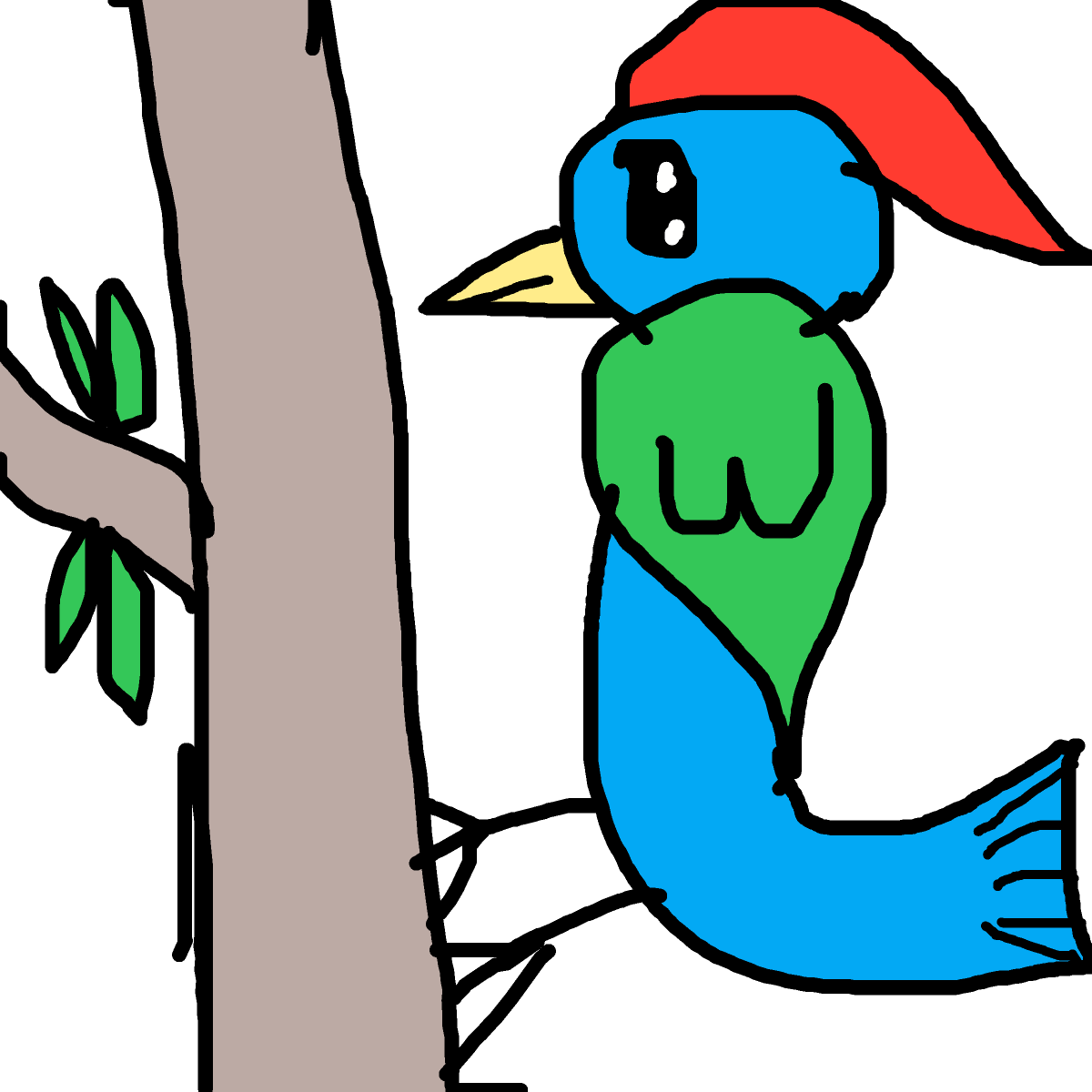 Woodpecker drawing by mikestam195