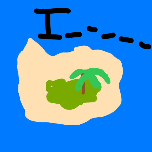Island drawing by Horseeeeeeeeey