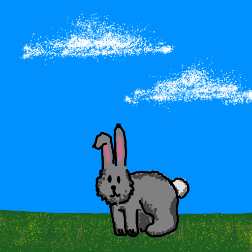 Bunny drawing by hyper-alpha-peace