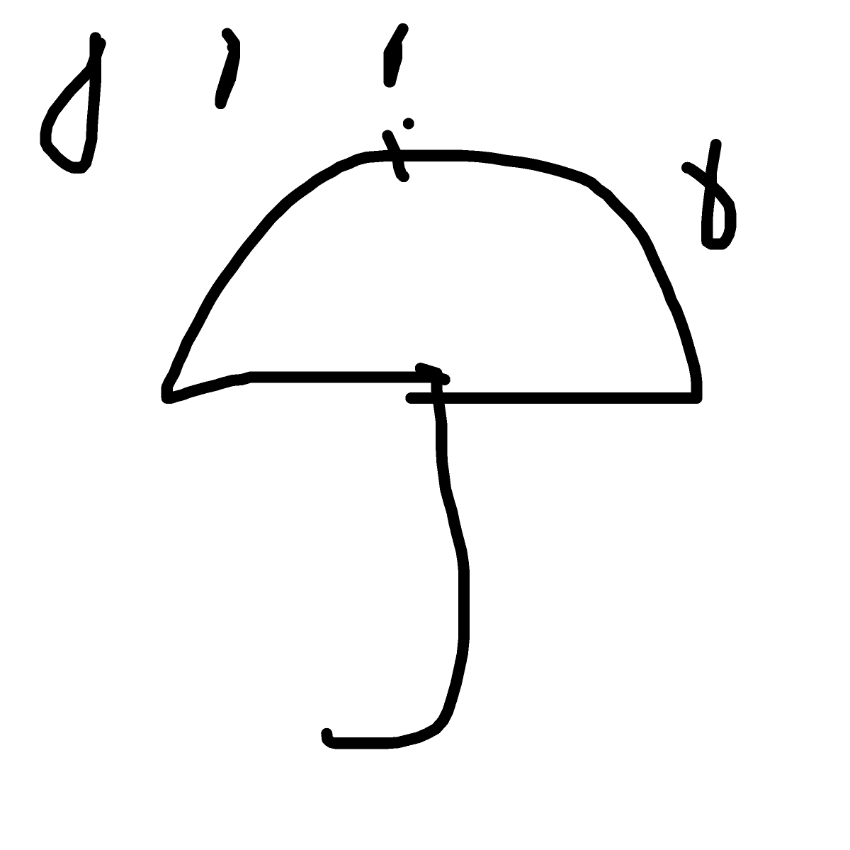 Umbrella drawing by wombat